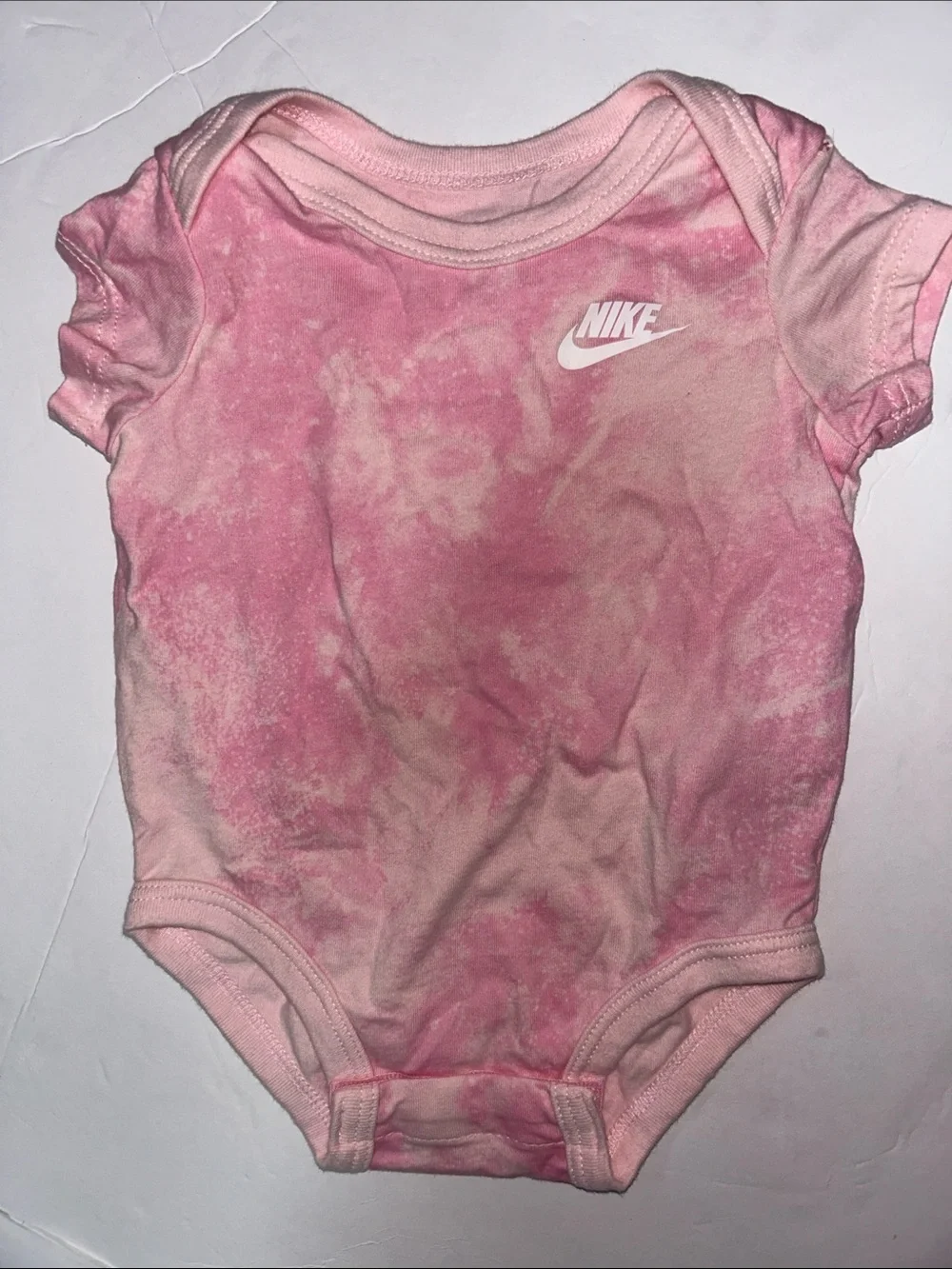 Nike Pink Tie-Dye Infant One-Piece Bodysuit